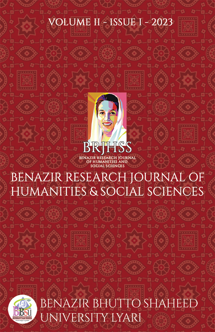 					View Vol. 2 No. 1 (2023): Benazir Research Journal of Humanities and Social Sciences
				